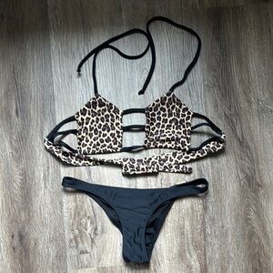 Leopard Print Bikini Set